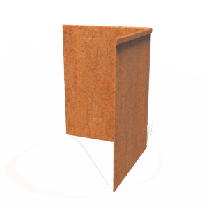 JORVEN - Rasenkante - Cortenstahl - 300 x 300 x 390 mm - Materialstärke 2 mm - Außenecke