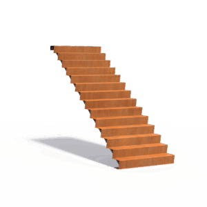 MAX - Außentreppe - Cortenstahl - 5 Stufen