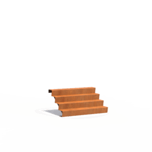 MAX - Außentreppe - Cortenstahl - 5 Stufen