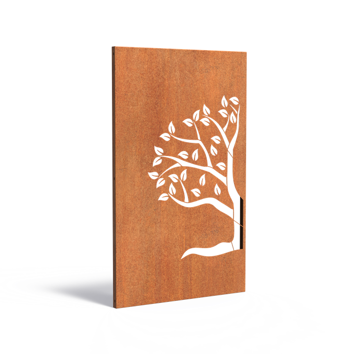 NEO Paneel Sichtschutz aus Cortenstahl