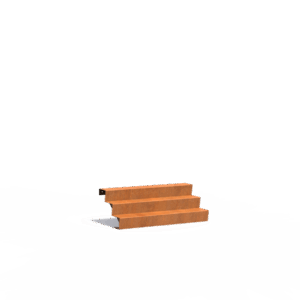 MAX - Außentreppe - Cortenstahl - 5 Stufen