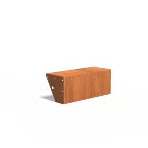 LEON - Stützmauer - Cortenstahl - 400x400x1000 mm