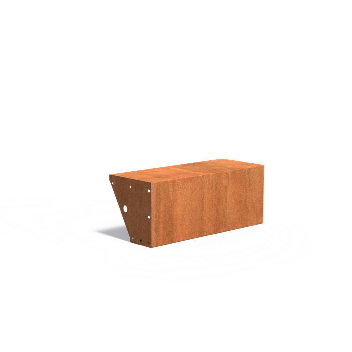 LEON Stützmauer aus Cortenstahl