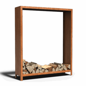 FRED - Holzlager - Cortenstahl - 400x1800x1200 mm