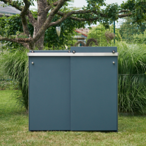 SBOX - Mülltonnenbox - Beschichteter Stahl - für 2 Mülltonnen