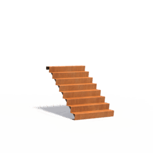 MAX - Außentreppe - Cortenstahl - 5 Stufen