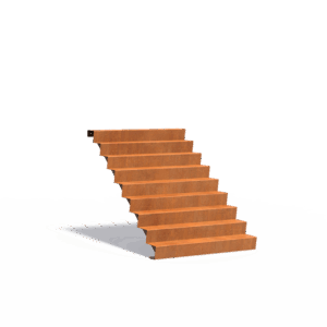 MAX - Außentreppe - Cortenstahl - 5 Stufen