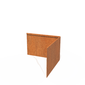JORVEN - Rasenkante - Cortenstahl - 300 x 300 x 200 mm - Materialstärke 3 mm - Außenecke