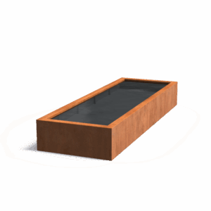 LEVYN - Wasserbecken - Cortenstahl - 1000x400x3000 mm