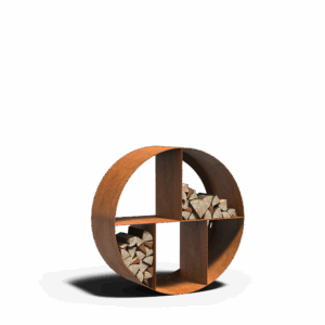 JAKOB - Holzlager - Cortenstahl - 1000x400 mm