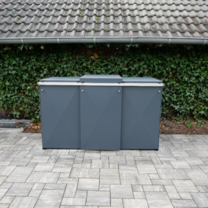 MBOX - Mülltonnenbox - Beschichteter Stahl - für 3 Mülltonnen