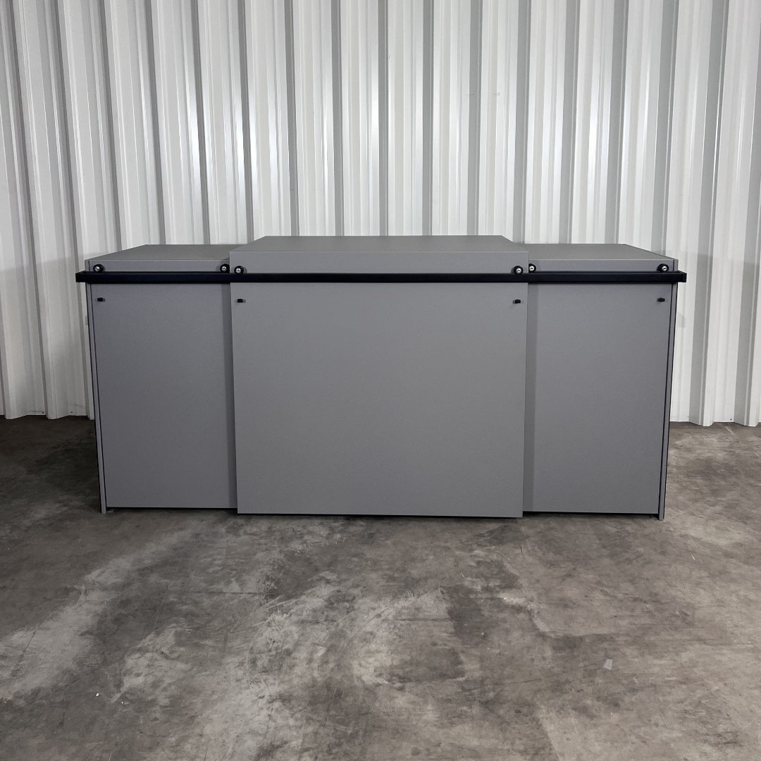 LBOX 4er Mülltonnenbox aus pulverbeschichtetem Stahl