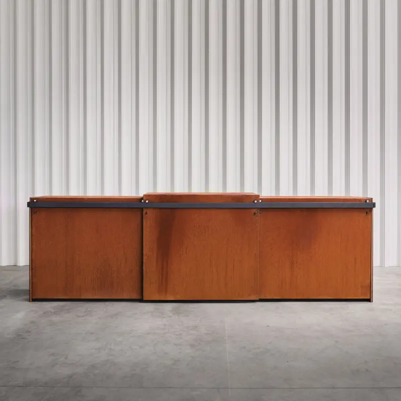 XXLBOX 6er Mülltonnenbox aus Cortenstahl