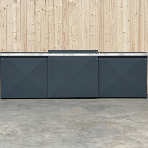 XXLBOX - Mülltonnenbox - Beschichteter Stahl - für 6 Mülltonnen