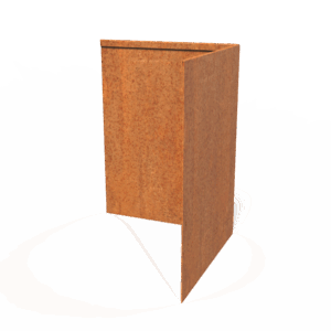 JORVEN - Rasenkante - Cortenstahl - 300 x 300 x 390 mm - Materialstärke 2 mm - Außenecke