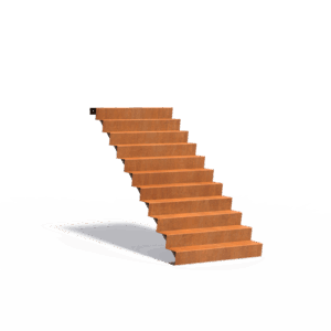 MAX - Außentreppe - Cortenstahl - 5 Stufen