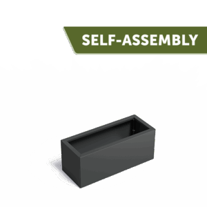 LENA - Pflanzkübel - Beschichteter Stahl - 400x400x1000 mm