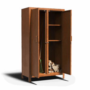 FRED - Holzlager - Cortenstahl - 400x1800x1000 mm