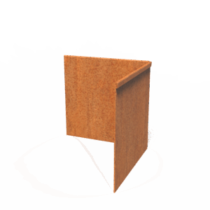 JORVEN - Rasenkante - Cortenstahl - 300 x 300 x 290 mm - Materialstärke 3 mm - Innenecke