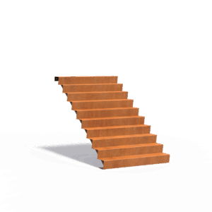 MAX - Außentreppe - Cortenstahl - 5 Stufen