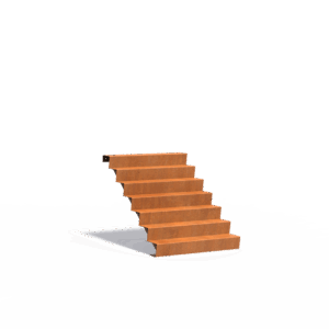 MAX - Außentreppe - Cortenstahl - 5 Stufen