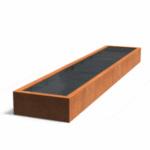 LEVYN - Wasserbecken - Cortenstahl - 1000x400x5000 mm