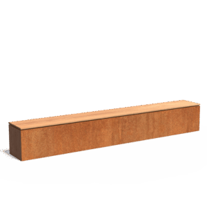 KAI - Sitzgelegenheit - Cortenstahl - 400x430x1500 mm