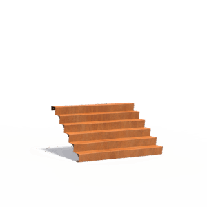 MAX - Außentreppe - Cortenstahl - 5 Stufen