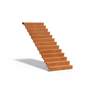 MAX - Außentreppe - Cortenstahl - 5 Stufen