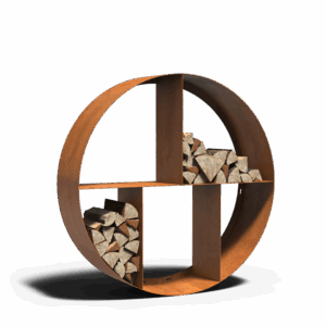 JAKOB - Holzlager - Cortenstahl - 1000x400 mm