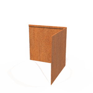 JORVEN - Rasenkante - Cortenstahl - 300 x 300 x 290 mm - Materialstärke 3 mm - Innenecke