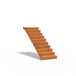 MAX - Außentreppe - Cortenstahl - 5 Stufen