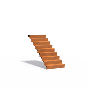 MAX - Außentreppe - Cortenstahl - 5 Stufen