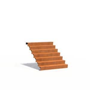 MAX - Außentreppe - Cortenstahl - 5 Stufen