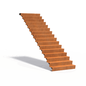 MAX - Außentreppe - Cortenstahl - 5 Stufen