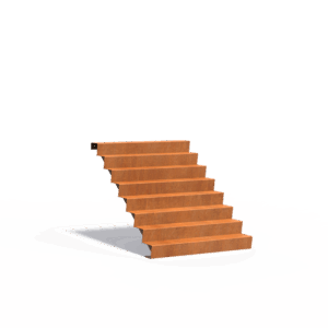 MAX - Außentreppe - Cortenstahl - 5 Stufen