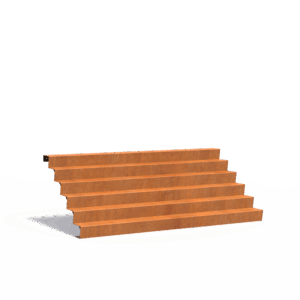 MAX - Außentreppe - Cortenstahl - 6 Stufen