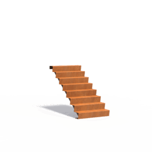 MAX - Außentreppe - Cortenstahl - 5 Stufen