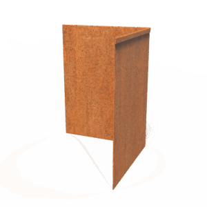 JORVEN - Rasenkante - Cortenstahl - 300 x 300 x 390 mm - Materialstärke 2 mm - Außenecke