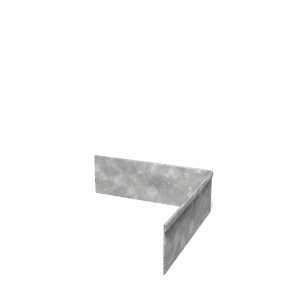 DAMIAN - Rasenkante - verzinkter Stahl - 300 x 300 x 100 mm - Materialstärke 2 mm - Außenecke