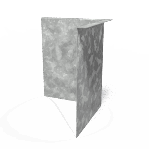 LEAN - Rasenkante - verzinkter Stahl - 300 x 300 x 390 mm - Materialstärke 2 mm - Innenecke