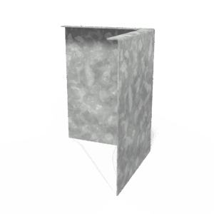 LEAN - Rasenkante - verzinkter Stahl - 300 x 300 x 390 mm - Materialstärke 2 mm - Innenecke