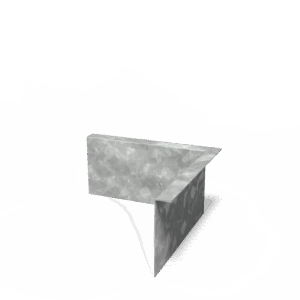 LEAN - Rasenkante - verzinkter Stahl - 300 x 300 x 150 mm - Materialstärke 2 mm - Innenecke