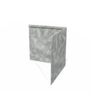 DAMIAN - Rasenkante - verzinkter Stahl - 300 x 300 x 290 mm - Materialstärke 2 mm - Innenecke
