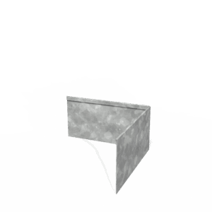 DAMIAN - Rasenkante - verzinkter Stahl - 300 x 300 x 150 mm - Materialstärke 3 mm - Innenecke
