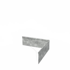 DAMIAN - Rasenkante - verzinkter Stahl - 300 x 300 x 100 mm - Materialstärke 2 mm - Außenecke