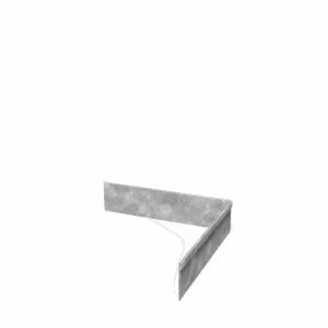 DAMIAN - Rasenkante - verzinkter Stahl - 300 x 300 x 70 mm - Materialstärke 2 mm - Innenecke