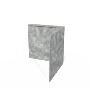 DAMIAN - Rasenkante - verzinkter Stahl - 300 x 300 x 290 mm - Materialstärke 2 mm - Innenecke