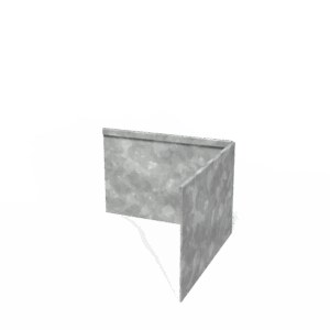 DAMIAN - Rasenkante - verzinkter Stahl - 300 x 300 x 200 mm - Materialstärke 3 mm - Innenecke