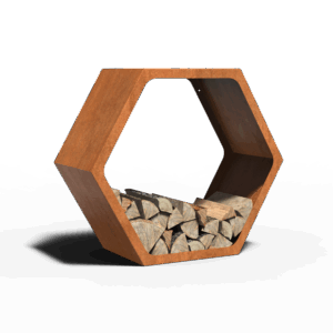 TIM - Holzlager - Cortenstahl - 400x800x915 mm